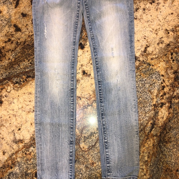 Miss Me Ankle Skinny Jeans MM Jeans Distressed 27 Women Girls Juniors Pretty - Picture 9 of 14
